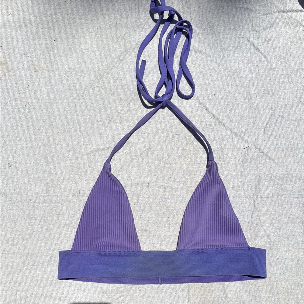Frankie's Bikinis Purple Triangle Bikini Top
